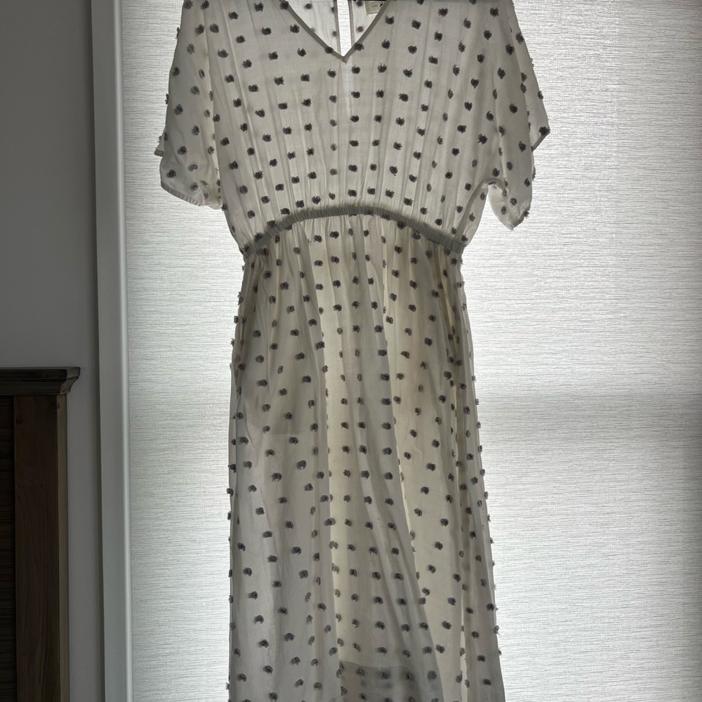 Lou & Grey Cream Dress with Black Polka Dots